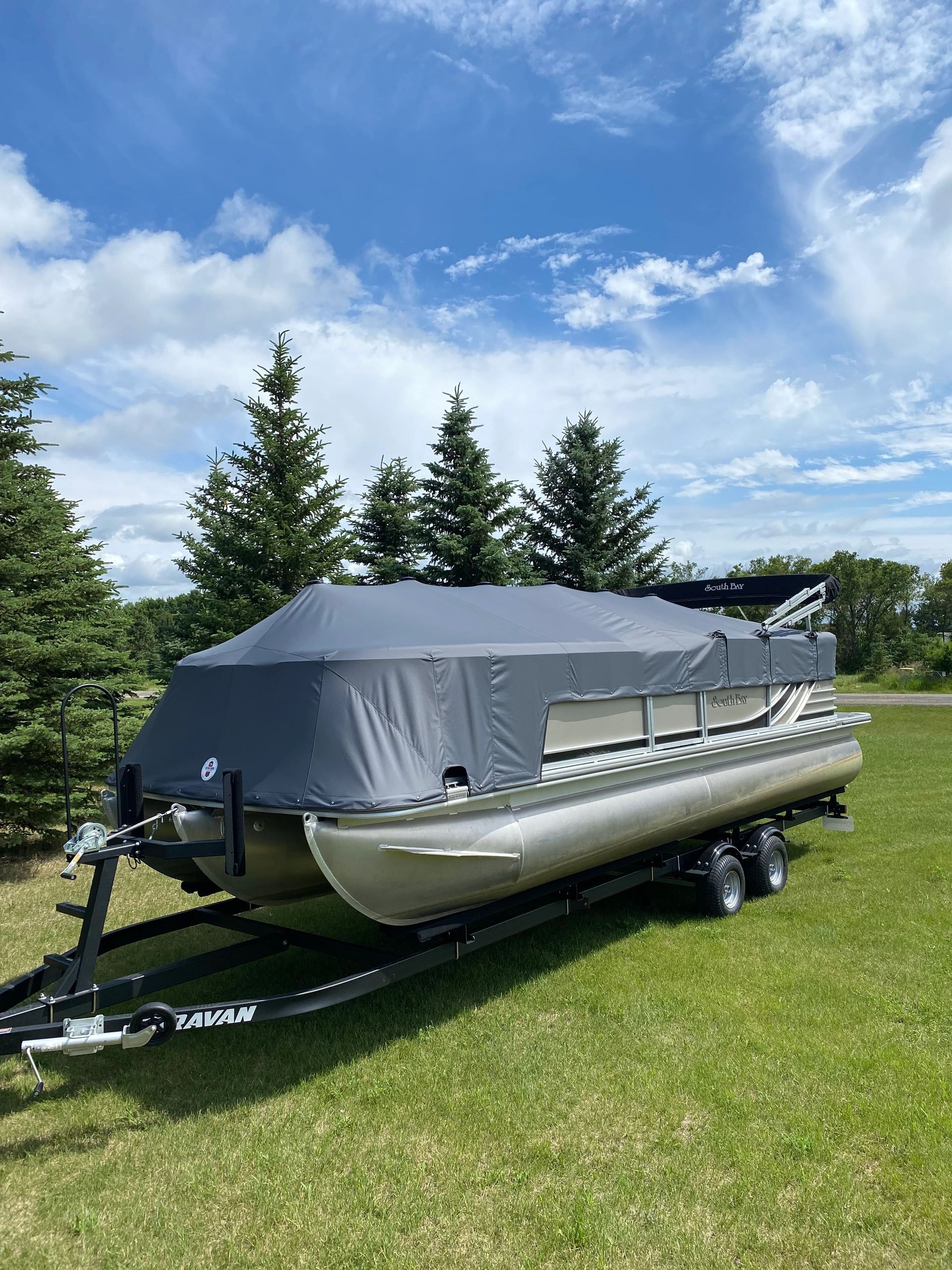Custom canvas boat cover