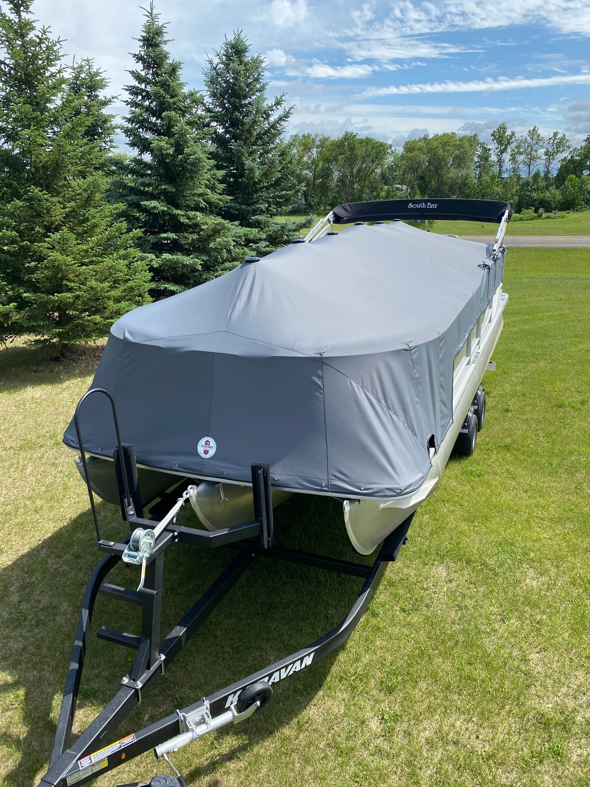 Custom canvas boat cover