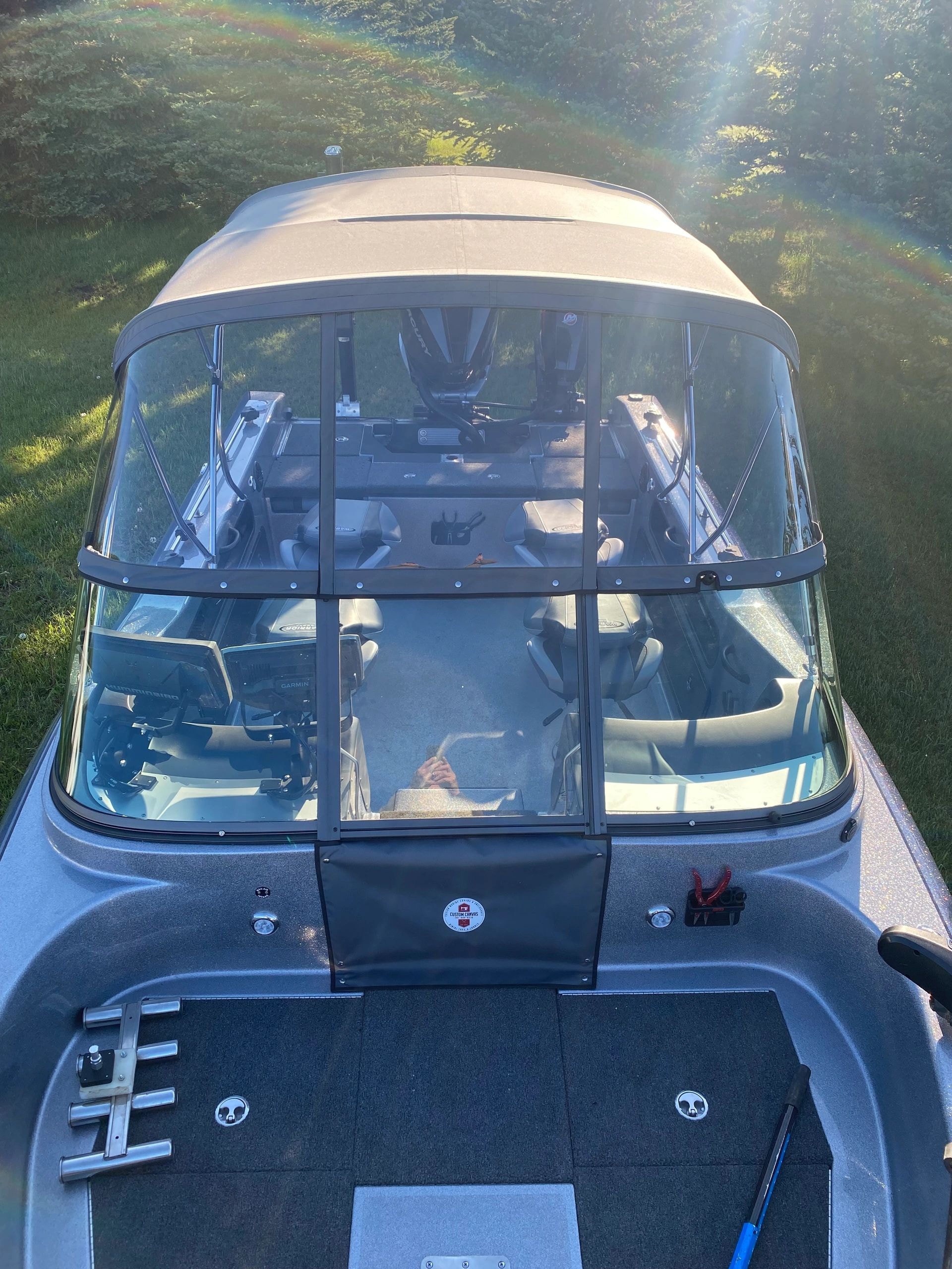 Custom canvas boat cover