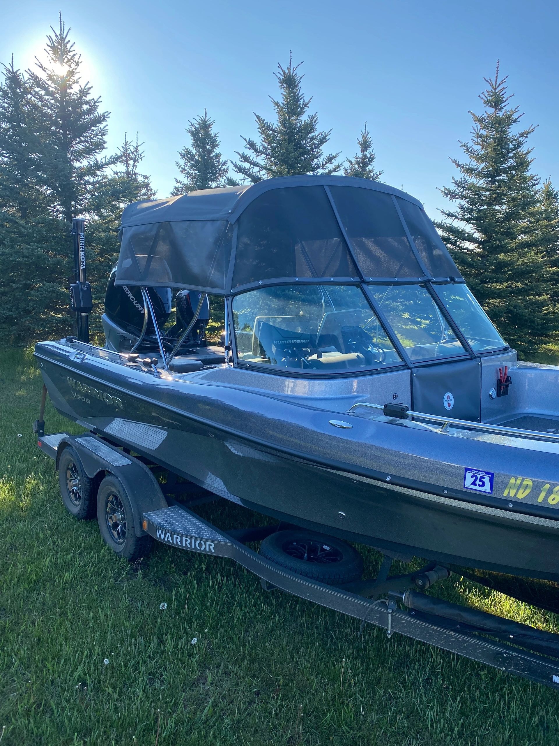Custom canvas boat cover