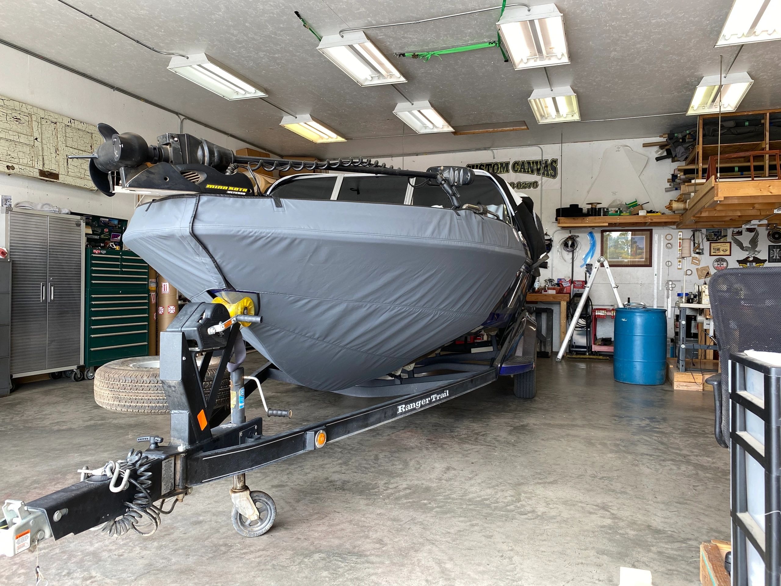 Boat enclosure canvas work