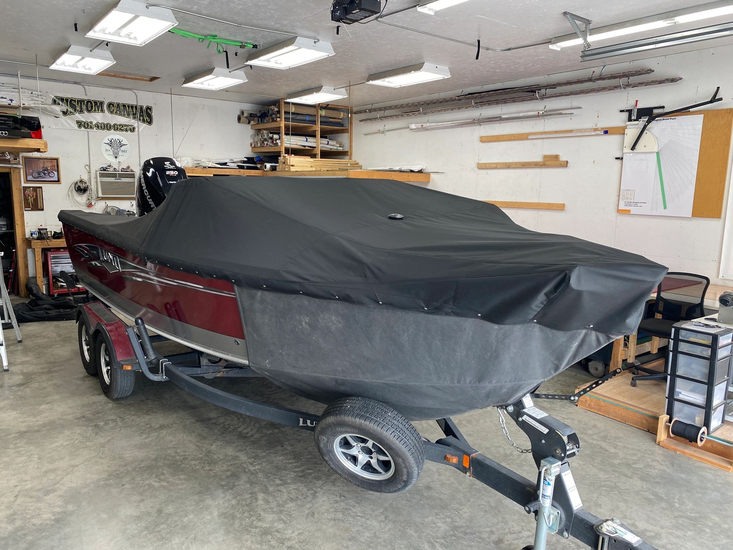 Pontoon boat custom cover